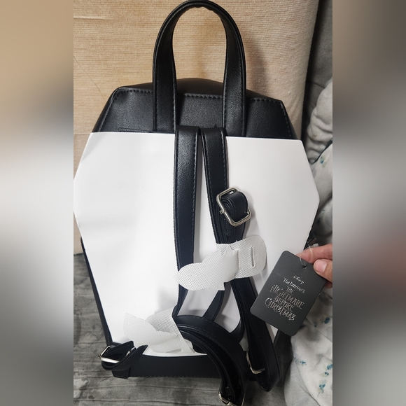 The Nightmare Before Christmas Floral Coffin Jack Disney Backpack Bag NWT A0001 - Picture 2 of 3